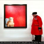 CHELSEA PENSIONER IN AN ART GALLERY by Yin Wong, Amersham