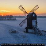 WINTER SUNSET AT PITSTONE WINDMILL by John Wood, XRR