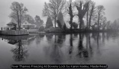River Thames Freezing At Boveny Lock by Karen Keeley, Maidenhead
