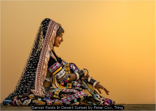 Dancer Rests In Desert Sunset by Peter Cox, Tring