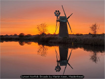 Sunset Norfolk Broads by Martin Keen, Maidenhead